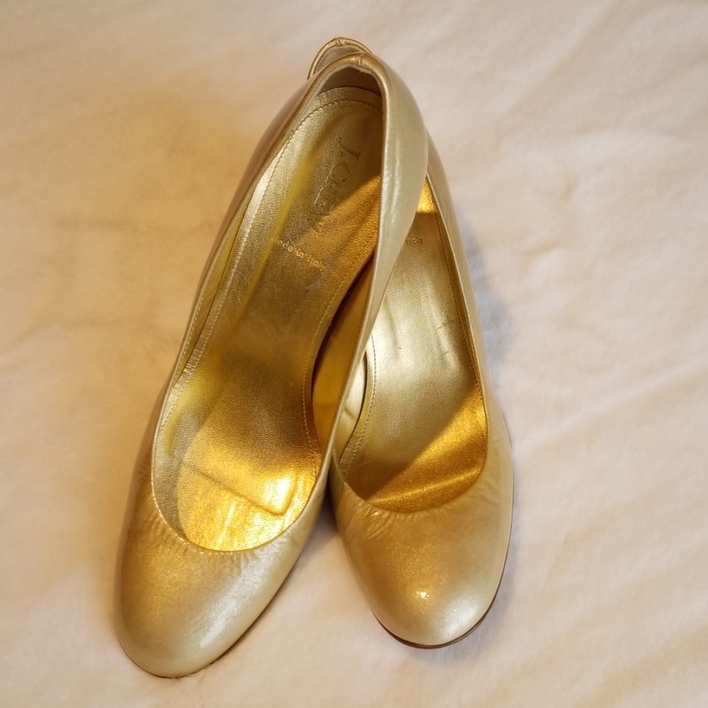 J. Crew Juliet GOLD Patent Leather Sz. 11